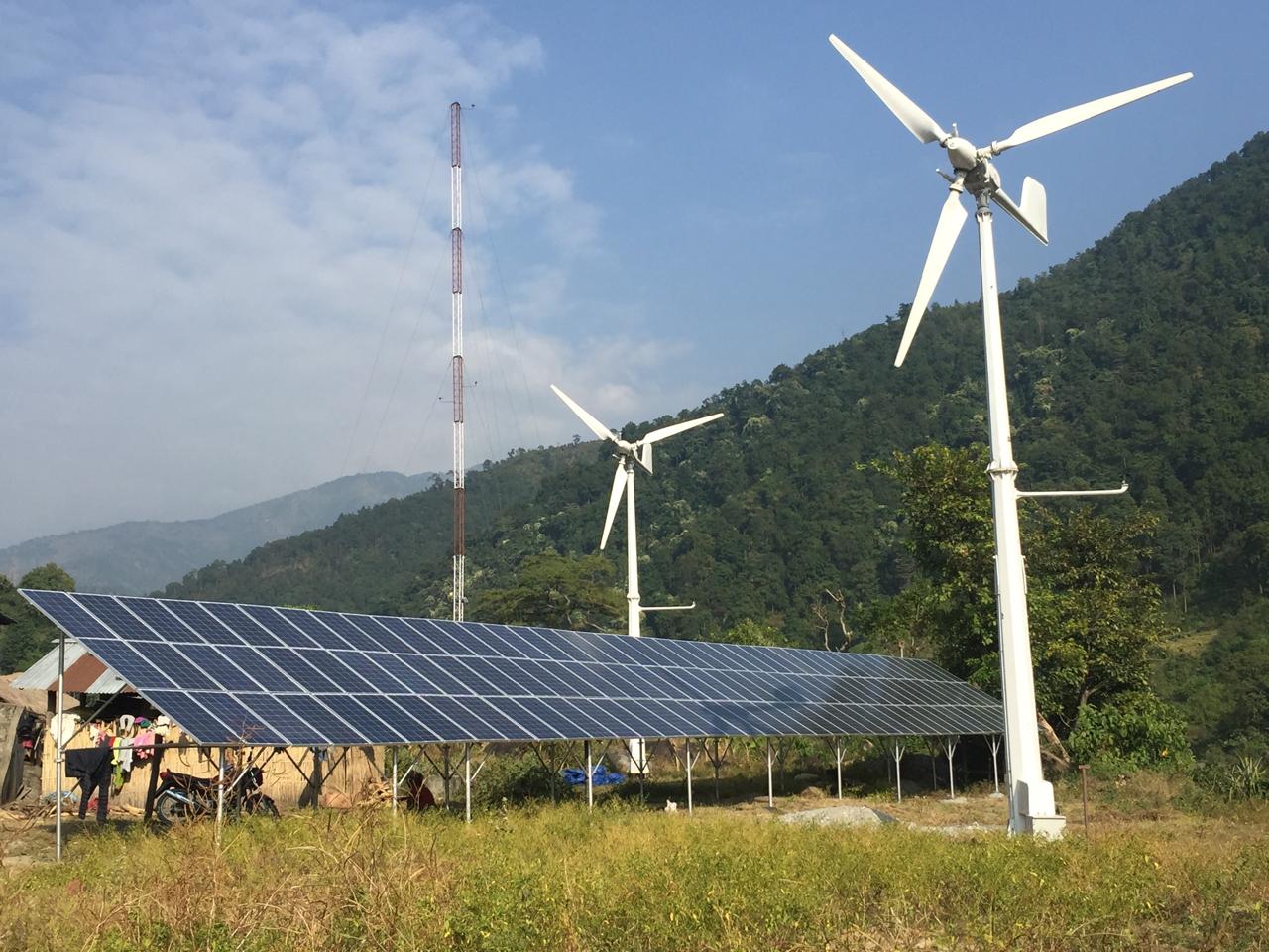 Solar panels installation